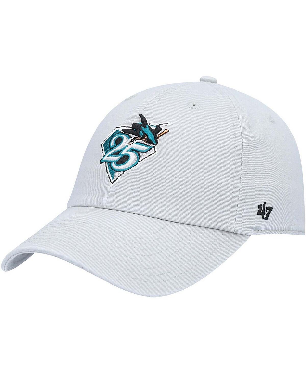 

Мужская серебряная регулируемая кепка San Jose Sharks Team Clean Up '47 Brand
