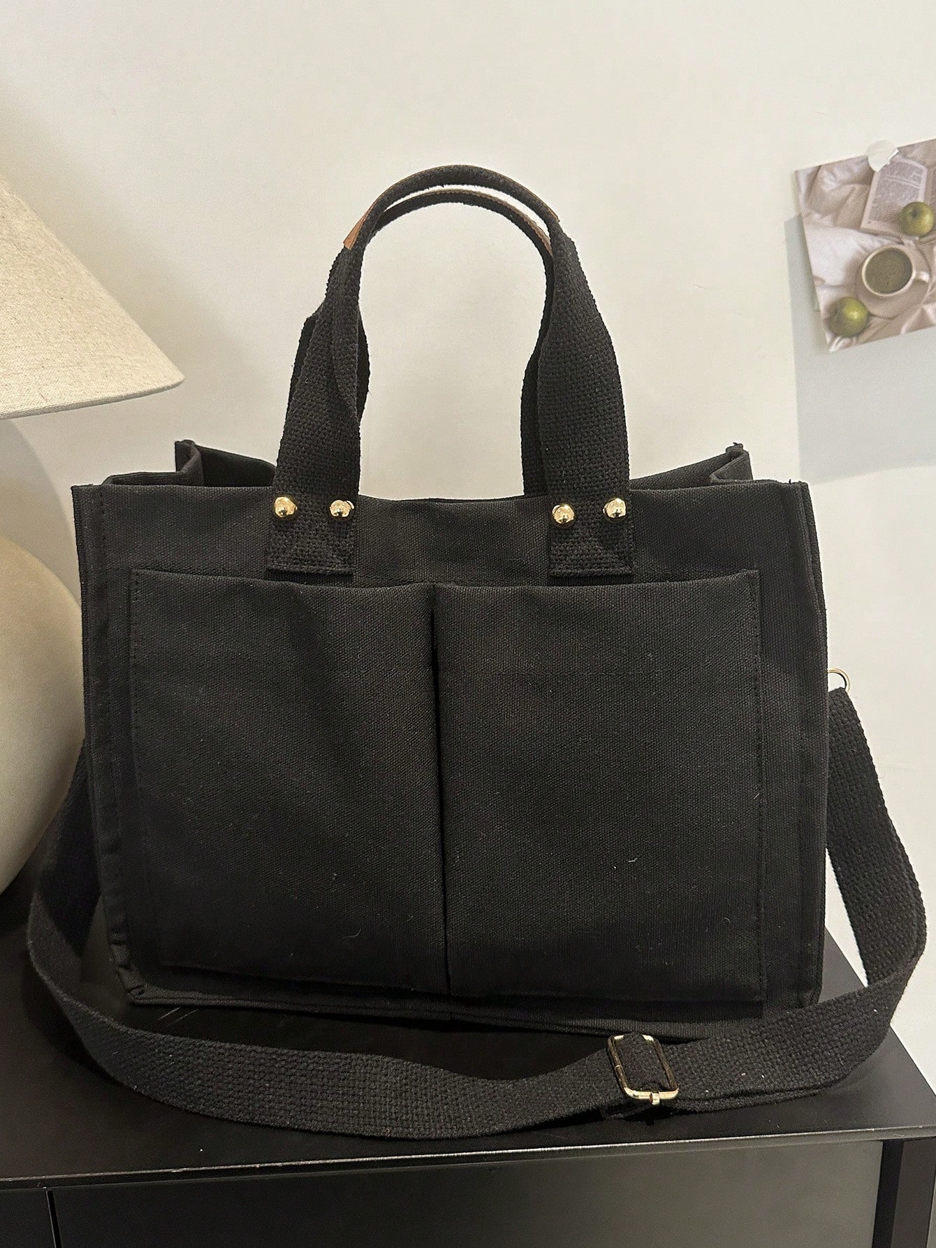 Простая вельветовая большая сумка, черный вельветовая мужская большая сумка с несколькими карманами коричневый