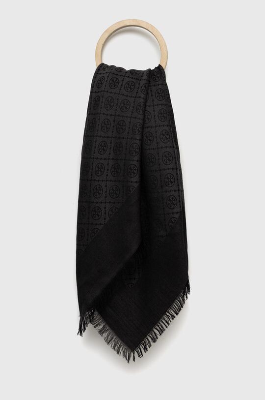 

Шарф из смесового шелка Tory Burch, черный