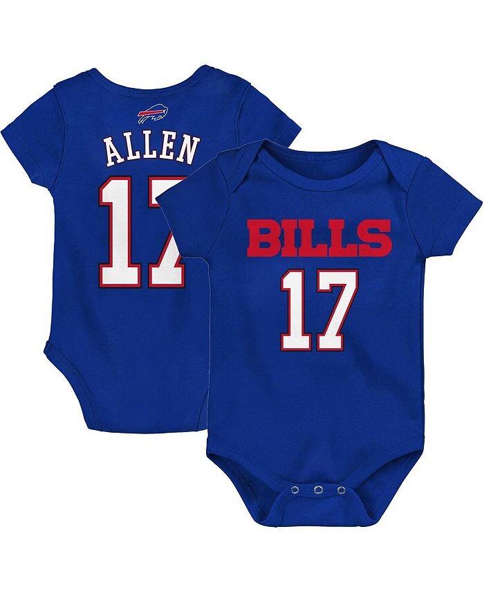 Боди для новорожденных Josh Allen Royal Buffalo Bills, имя и номер игрока Outerstuff, синий 2021 bills men s fans rugby jerseys stefon diggs josh allen sports fans wear american football buffalo jersey stitched t shirt