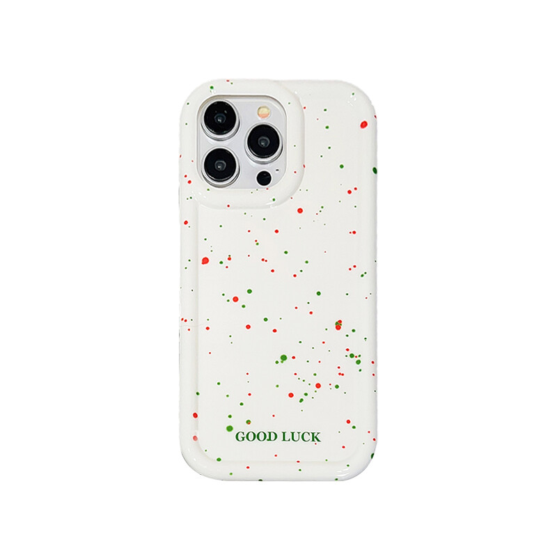 

Чехол для телефона Taowantong Tao Wantong, White and red dot splash ink cube + Christmas tree bracket