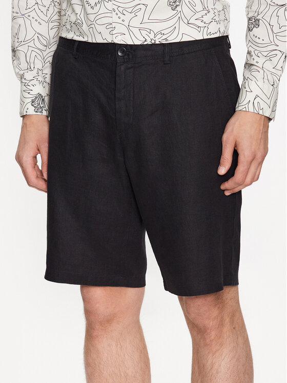 Тканевые шорты стандартного кроя Sisley, черный