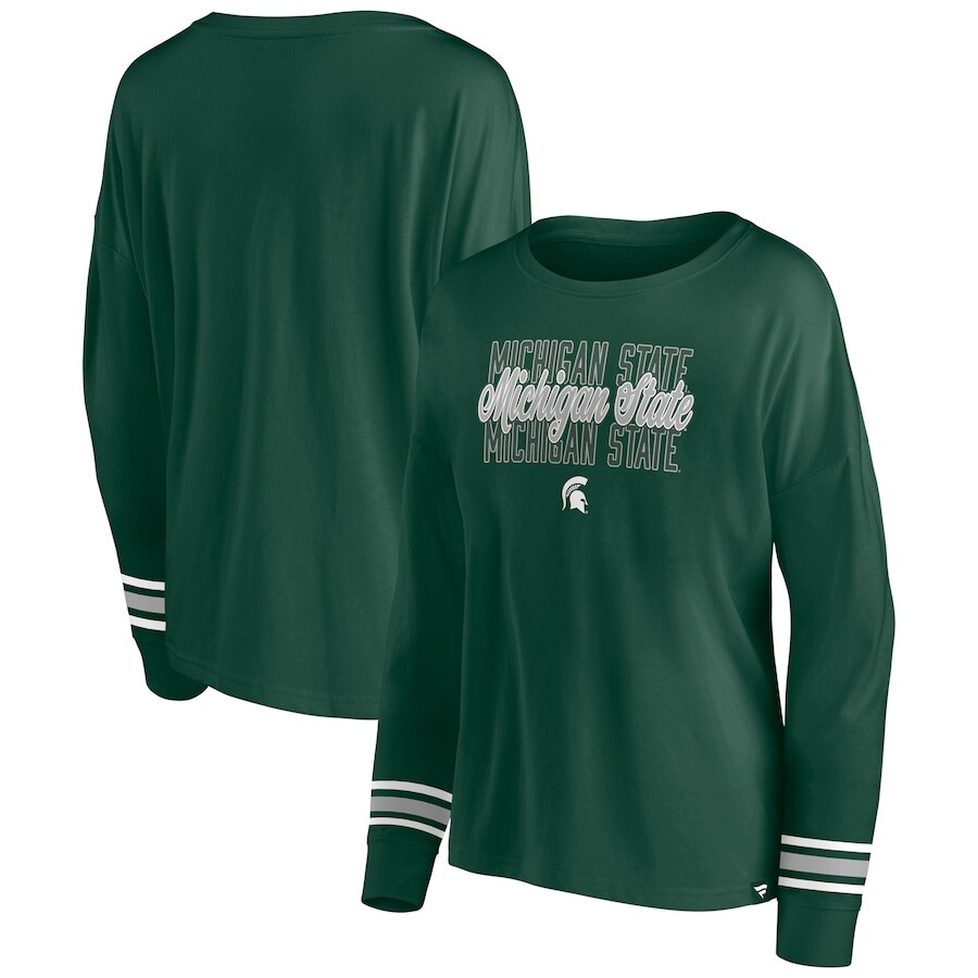 

Футболка с длинным рукавом Fanatics Branded Michigan State Spartans, зеленый