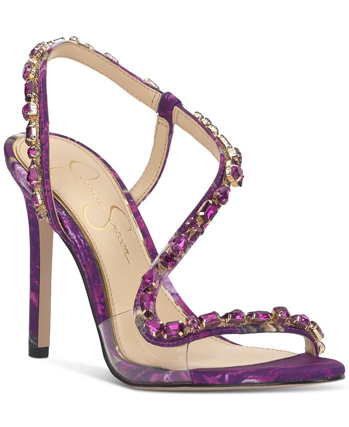 

Женские вечерние босоножки Jaycin с украшением Jessica Simpson, фиолетовый