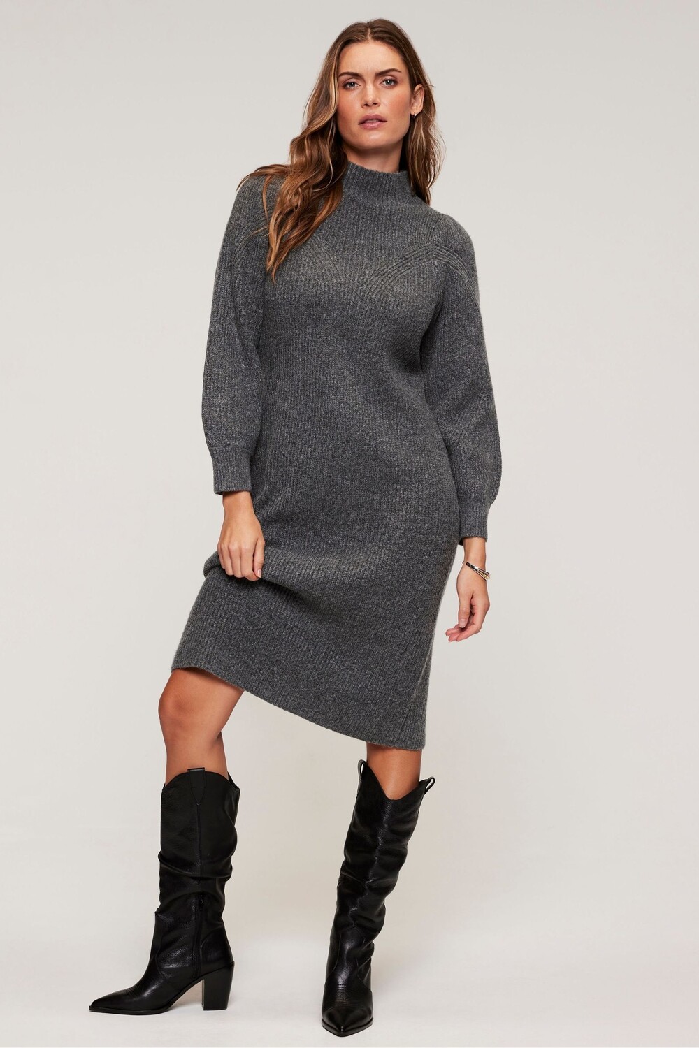 

Платье из смесовой шерсти Mint Velvet, серый