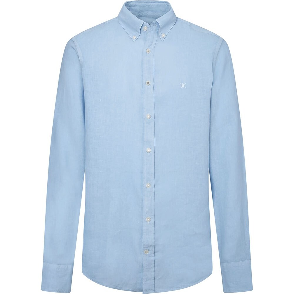 

Рубашка Hackett Garment Dyed Linen B, синий