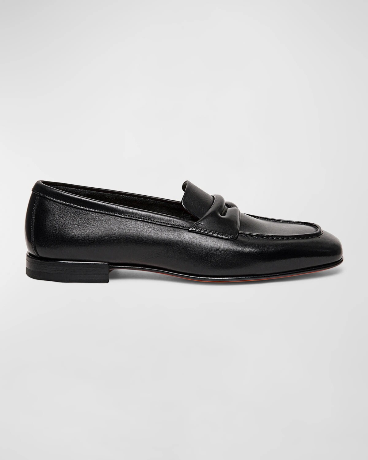 

Мужские пенни-лоферы Figaro из мягкой кожи Santoni, цвет Black