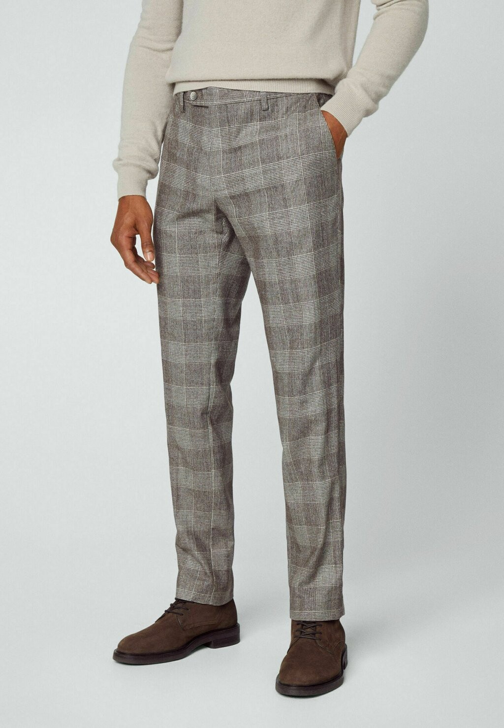 

Чиносы Light Pow Check Trs Hackett London, цвет mink beige