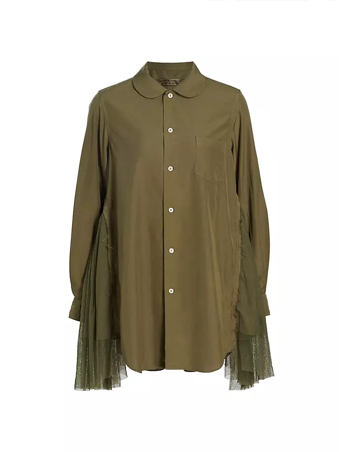 

Рубашка оверсайз из тюля Comme Des Garçons Comme Des Garçons, хаки