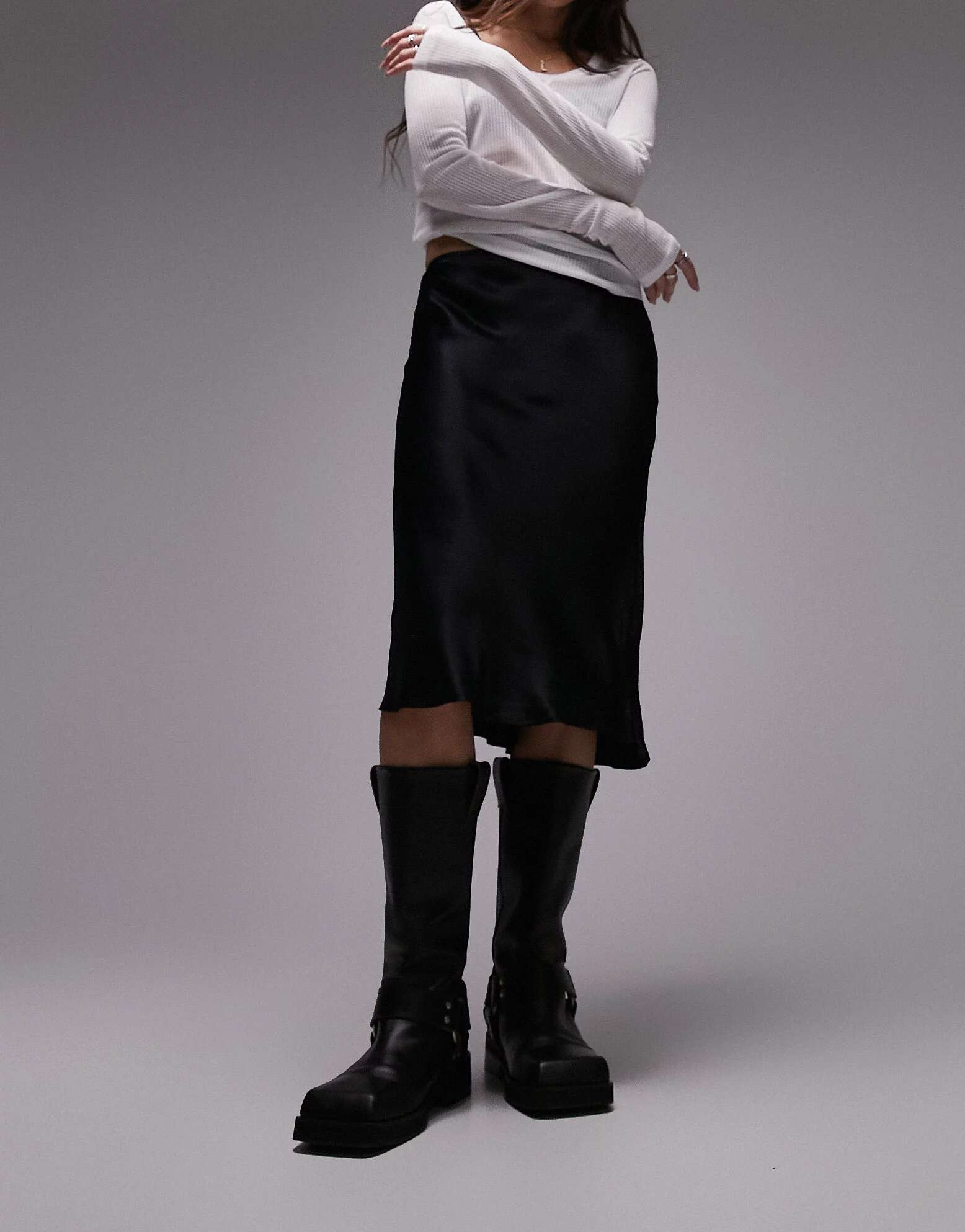 Черная косая юбка в стиле 90-х годов Topshop новая стильная винтажная нижняя юбка в стиле ретро 50 х годов пышная юбка в стиле рокабилли