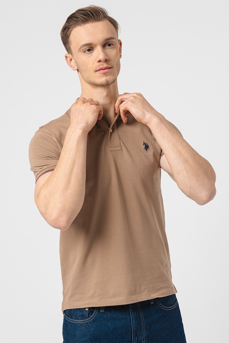 

Футболка с воротником U S Polo Assn , коричневый