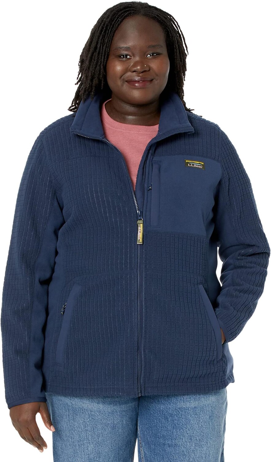 

Куртка Plus Size Mountain Classic Windproof Fleece Jacket L.L.Bean, цвет Nautical Navy