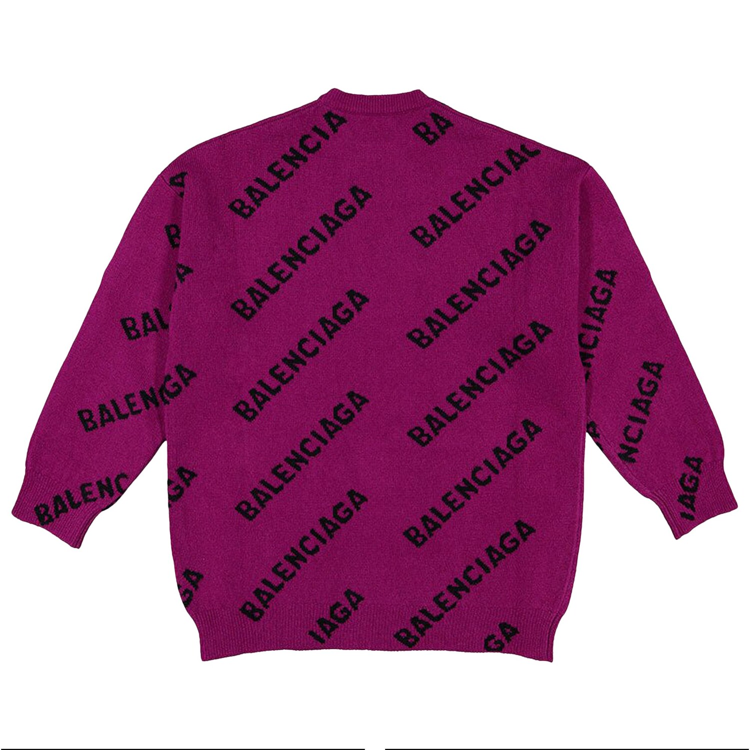 

Balenciaga Толстовка с логотипом по всей поверхности, цвет Фуксия/Черный