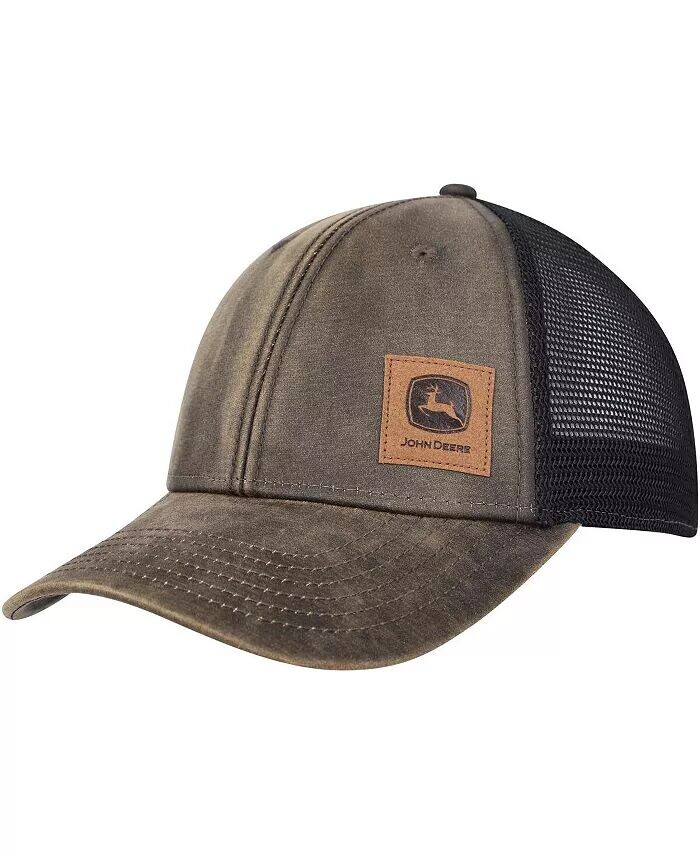 

Мужская коричневая регулируемая шляпа John Deere Classic Oil Skin Corner с логотипом Trucker Top Of The World, коричневый