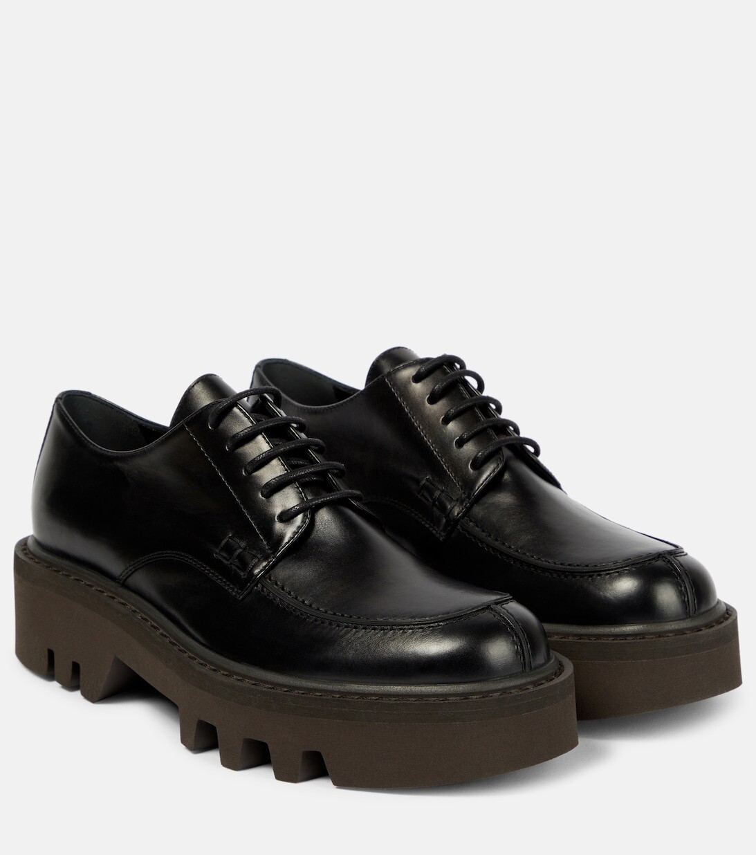 

Кожаные лоферы на платформе Dries Van Noten, черный