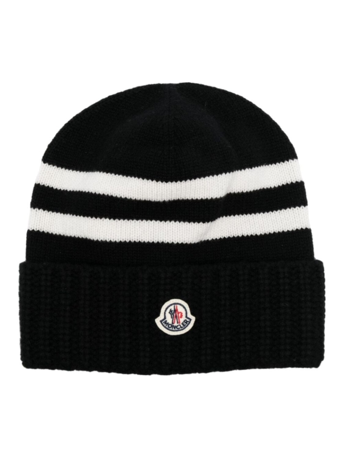 

Moncler шапка бини с нашивкой-логотипом, черный
