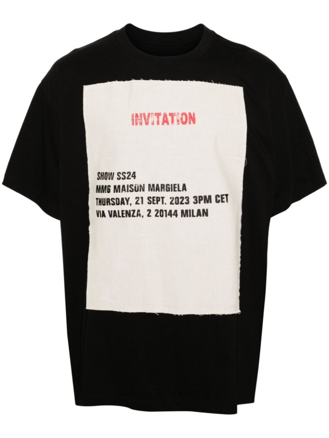 

MM6 Maison Margiela футболка с нашивкой, черный