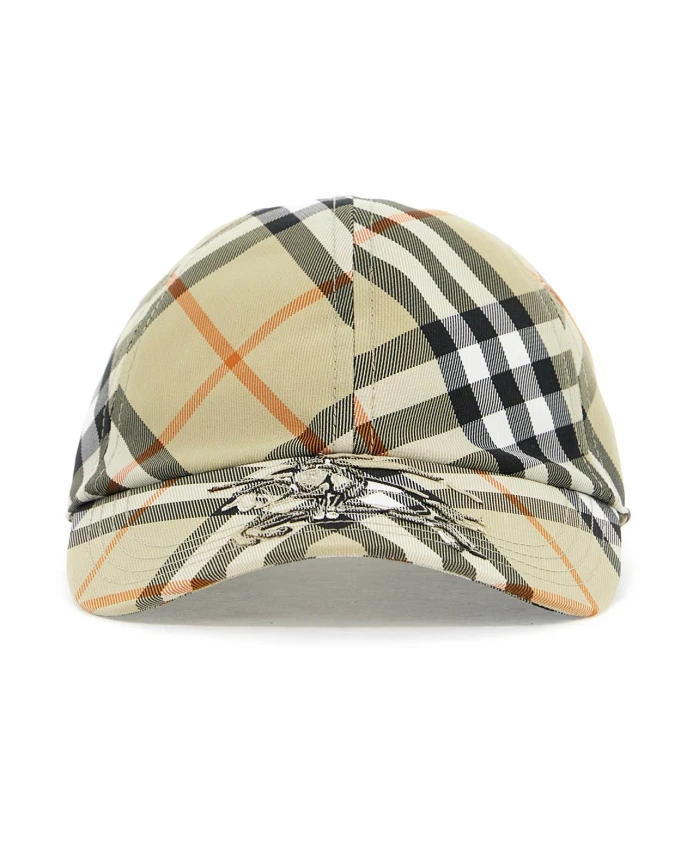 

Клетчатая бейсболка с конным рисунком Burberry, бежевый
