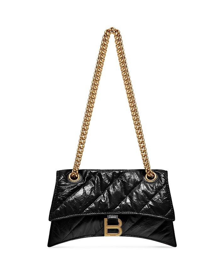 

Маленькая сумка через плечо из стеганой кожи с цепочкой Crush Balenciaga