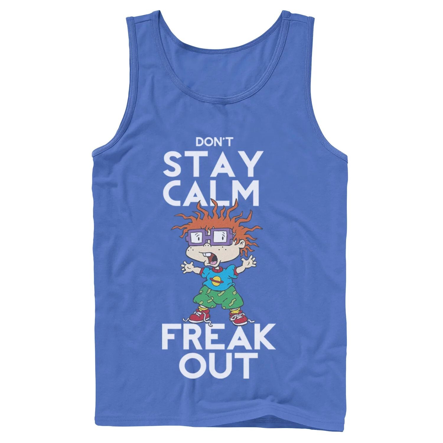 

Мужская майка с рисунком Nickelodeon Rugrats Chuckie Don't Stay Calm Freak Out
