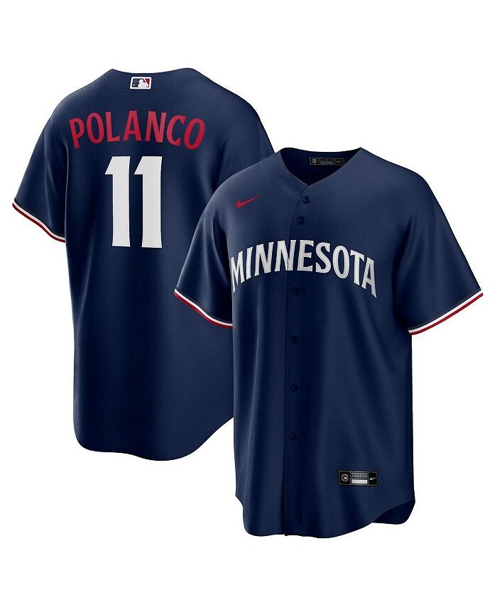 

Мужская футболка темно-синего цвета Minnesota Twins Jorge Polanco Alternate Replica Player Nike, синий