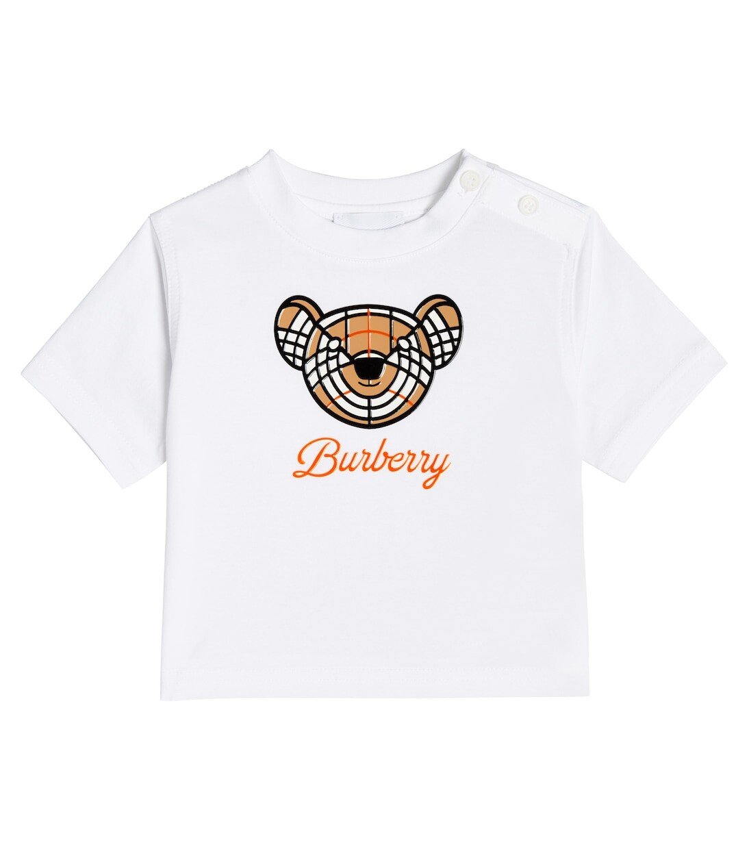 

Футболка из хлопкового джерси baby thomas bear Burberry Kids, белый
