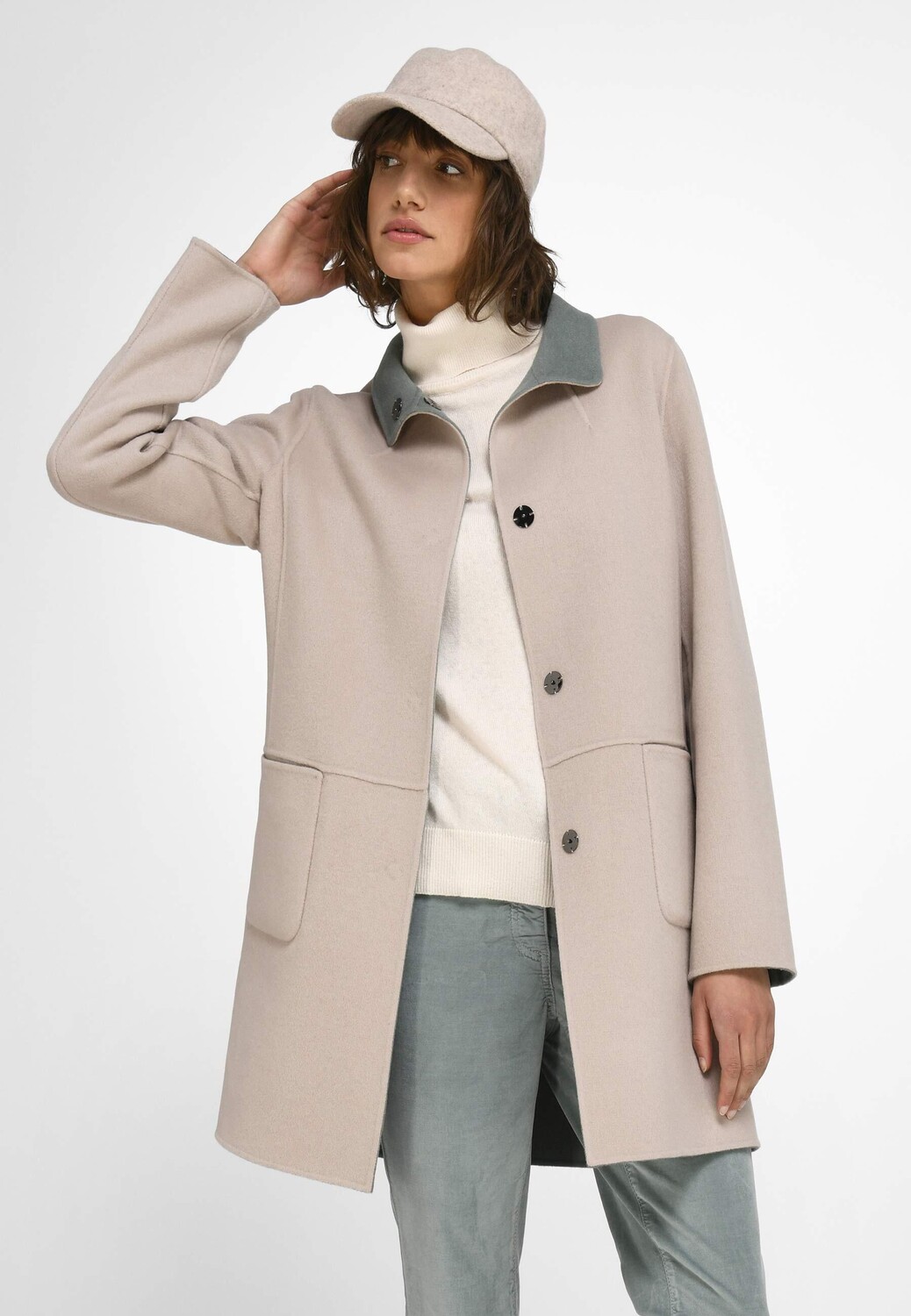 

Куртка Basler Wendejacke New Wool, цвет sage/beige