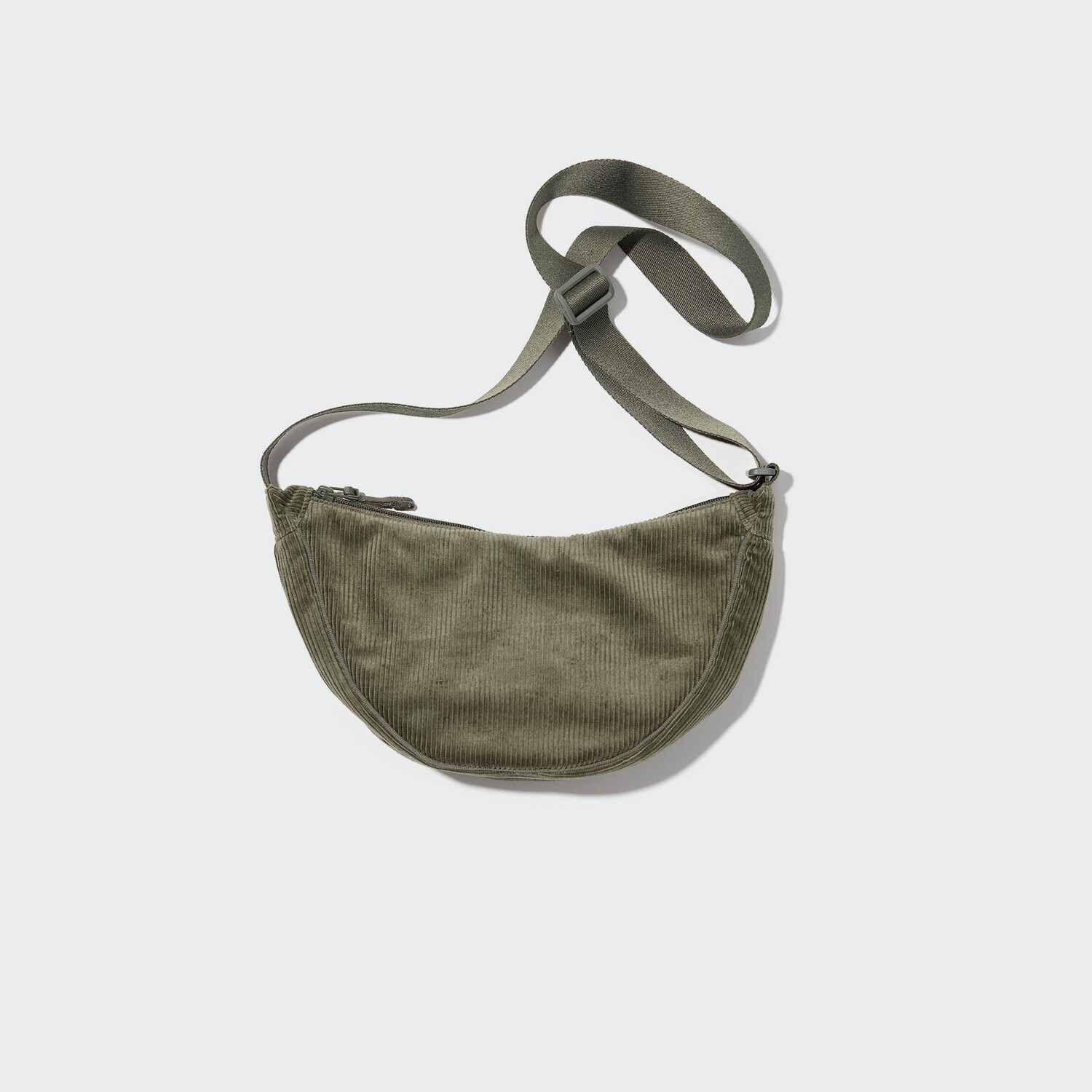 

Круглая мини-сумка на плече (вельс) UNIQLO, оливковый