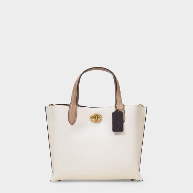 

Сумка-Тоут Willow 24 меловая мультикожа Coach, белый