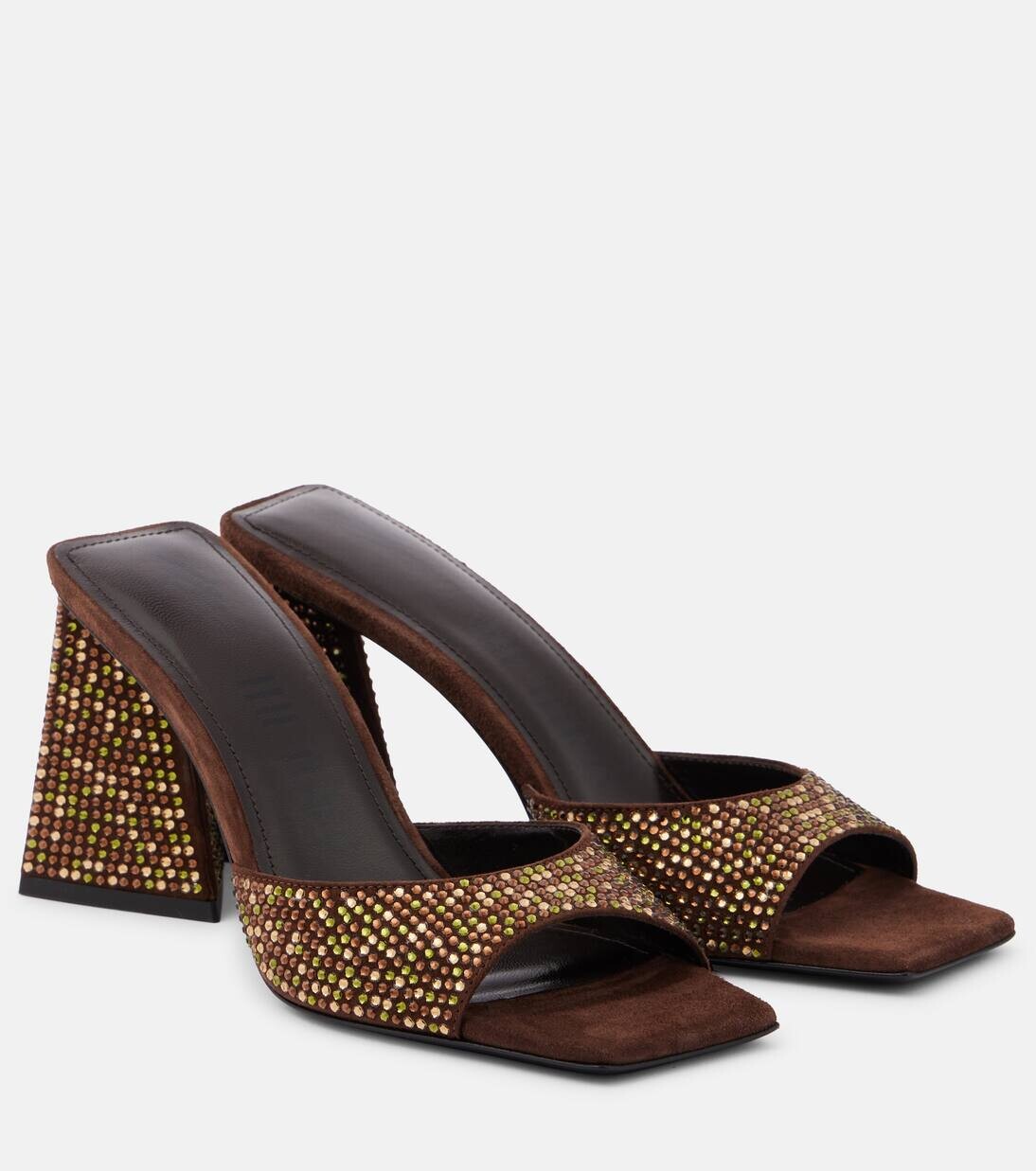 

Мюли из кожи с декором Devon 85 The Attico, цвет brown shades