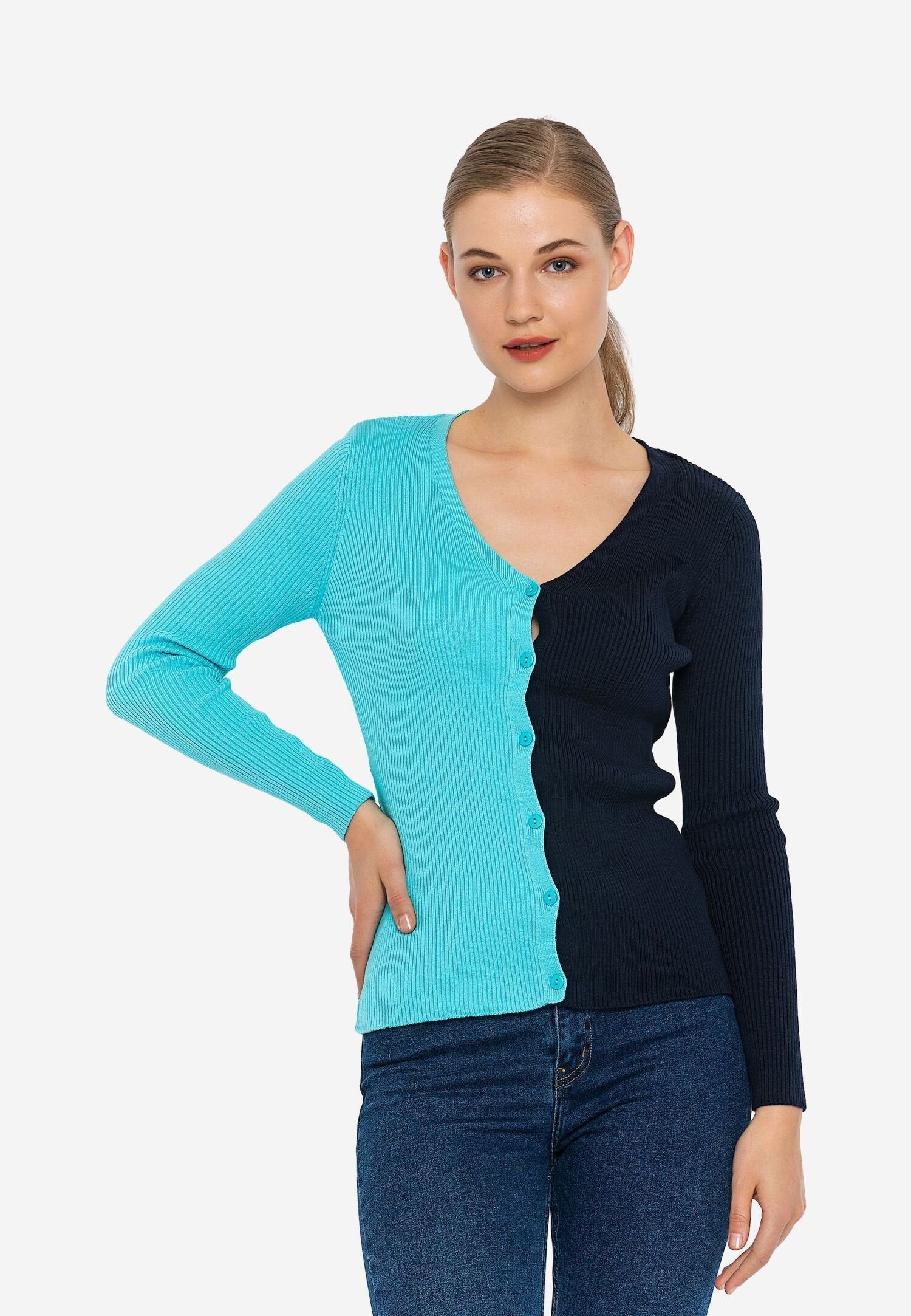 

Кардиган GIORGIO DI MARE Strickjacke Jolie, цвет Turquoise-Navy