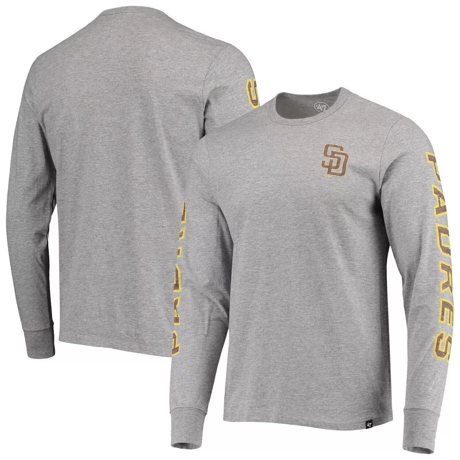 

Мужская серая футболка с длинным рукавом '47 San Diego Padres Team