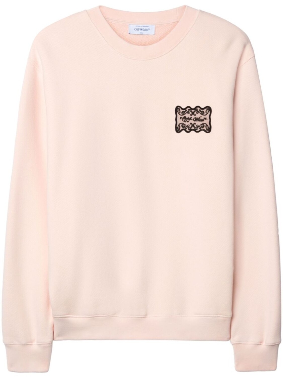 

Off-White хлопковая толстовка с вышитым логотипом, розовый