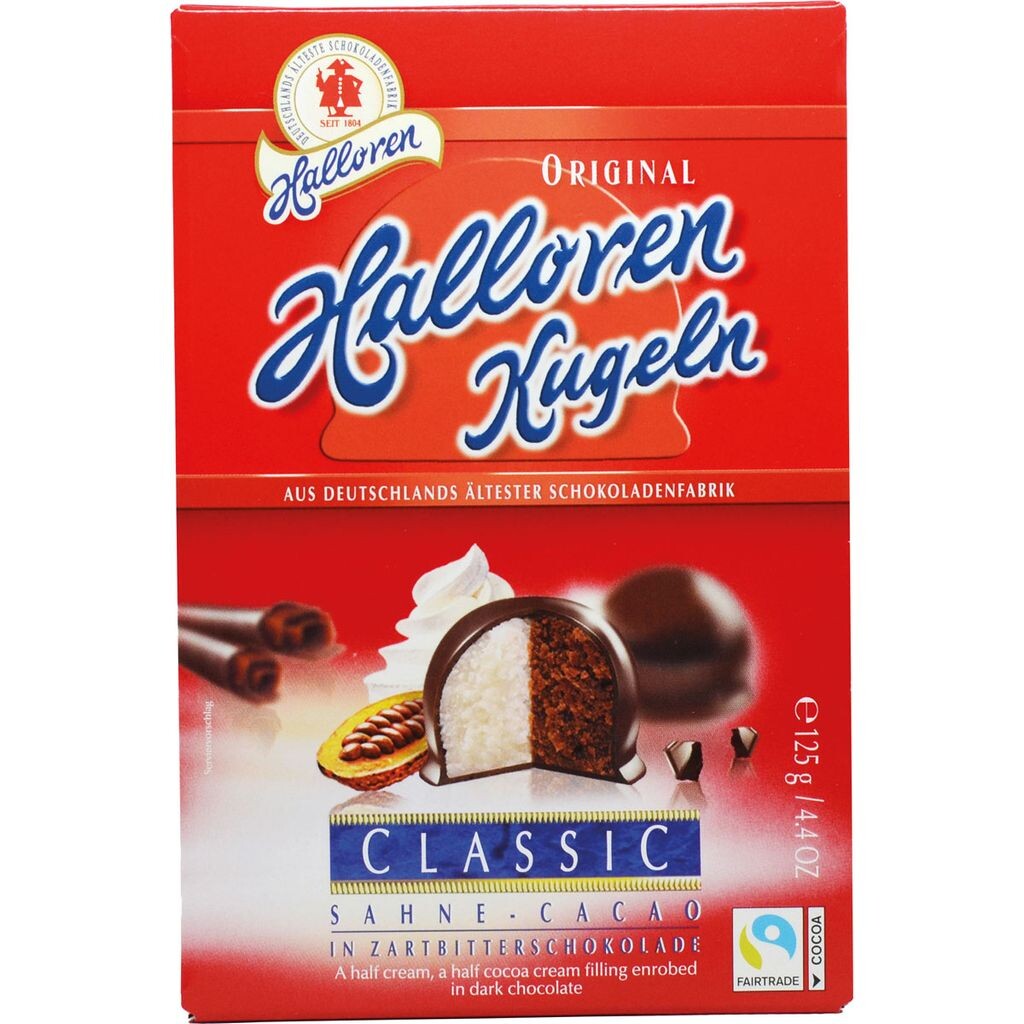 

Halloren Cream Какао-шарики Classic Cream Начинка с какао-кремом 125г Halloren Schokoladenfabrik