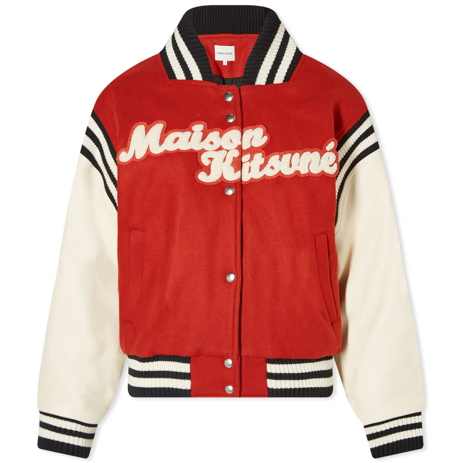цена Куртка Maison Kitsune Varsity, цвет Burnt Red