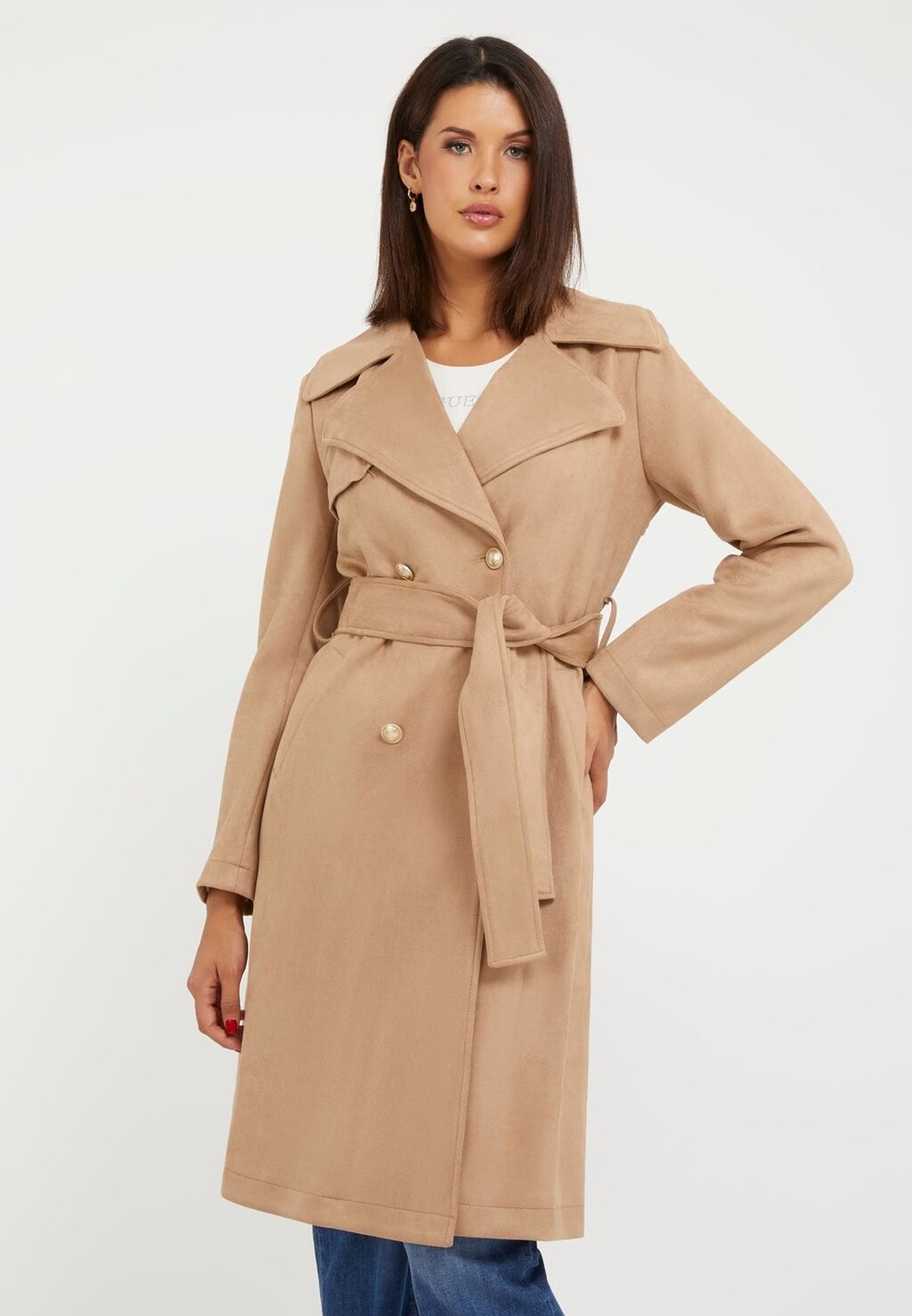 

Плащ Guess, коричневый