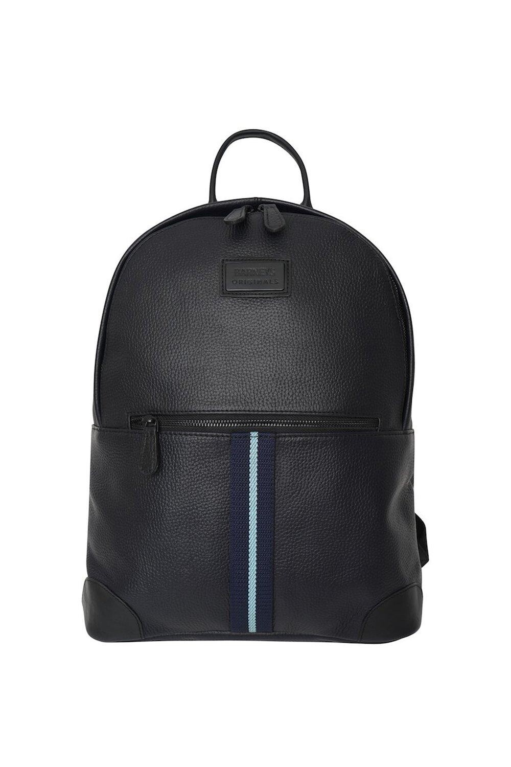 

Полосатый кожаный рюкзак Barneys Originals, черный
