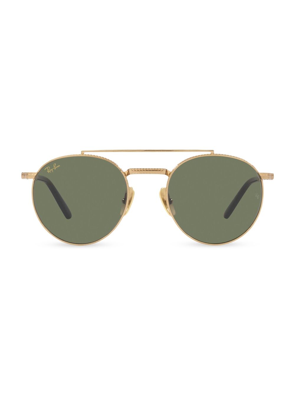

Италия 53MM Jack II титановые солнцезащитные очки Ray-Ban, зеленый