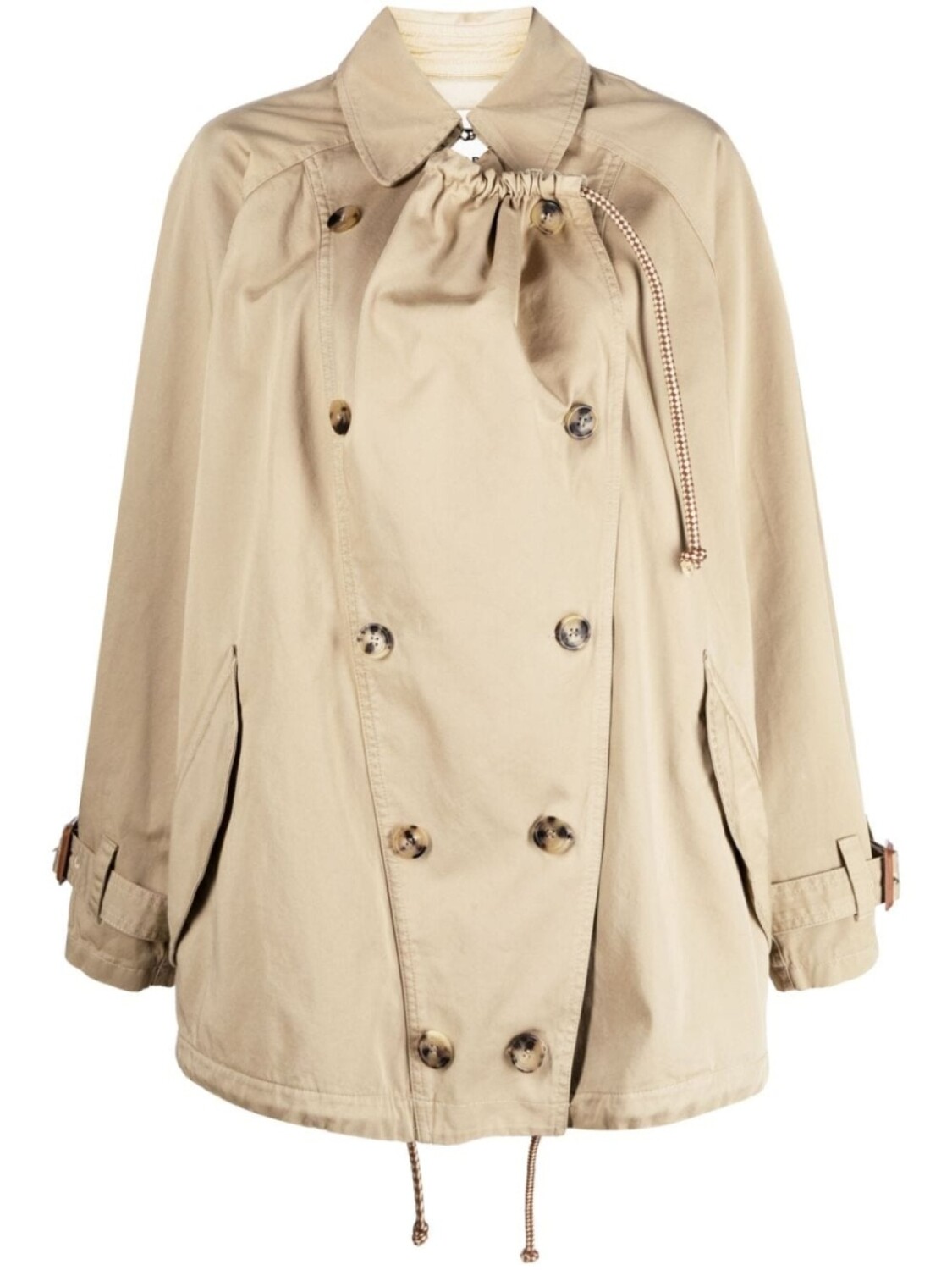 

ISABEL MARANT двубортный тренч Dusika, коричневый