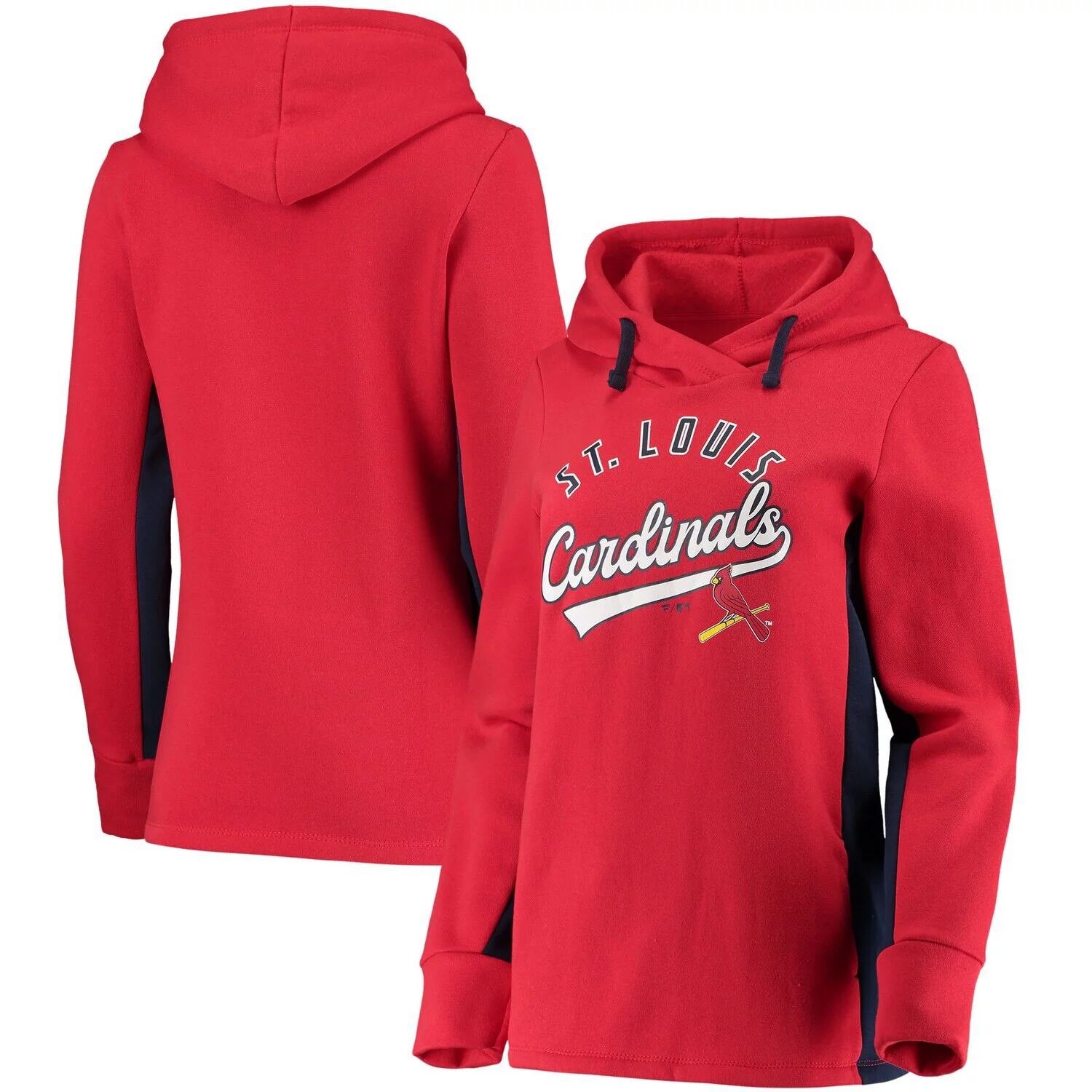

Женский пуловер с капюшоном Fanatics красного/темно-синего цвета St. Louis Cardinals Game Ready Fanatics, Красный