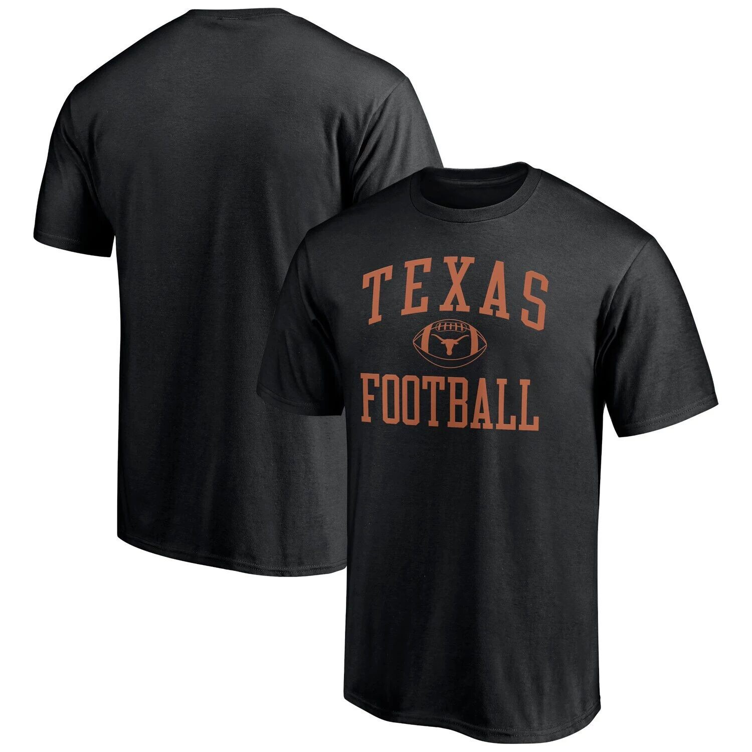 

Мужская черная футболка с логотипом команды первого спринта Texas Longhorns Fanatics, Черный