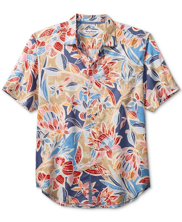 

Мужская рубашка Tortola Paloma с цветочным принтом Tommy Bahama, синий
