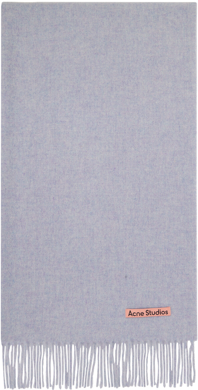 

Синий шарф с бахромой Acne Studios