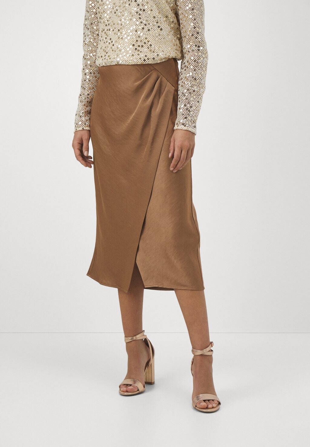 

Верх с клапаном YAS ЮБКА YASPISTA DRAPE MIDI, цвет toasted coconut