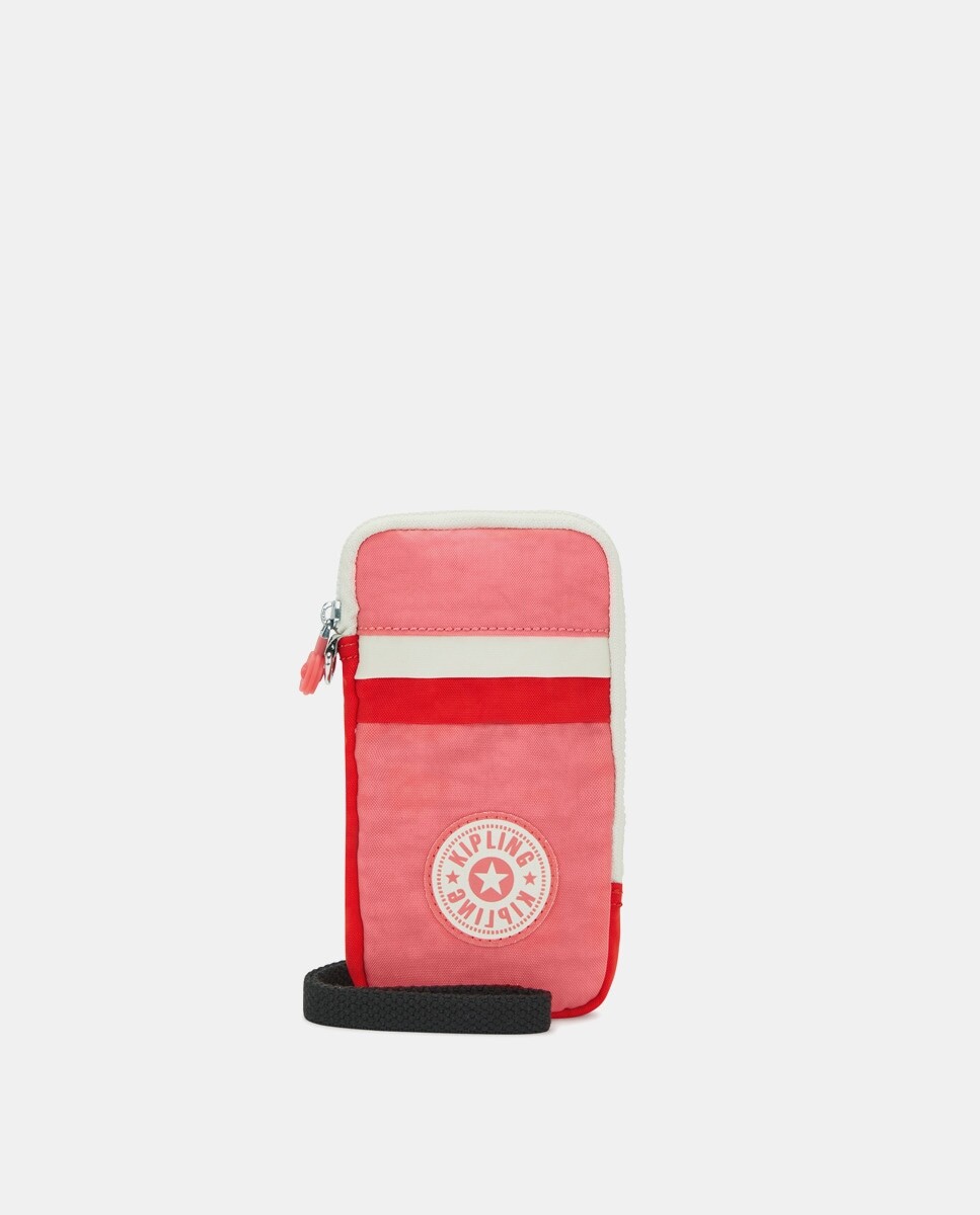 

Розовая сумка для мобильного телефона со съемной ручкой Kipling, розовый