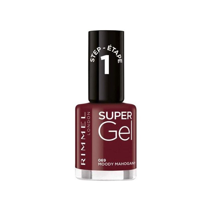 

Лак для ногтей Super Gel by Kate Moss Nail Polish Rimmel, 069 Moody Mahogany
