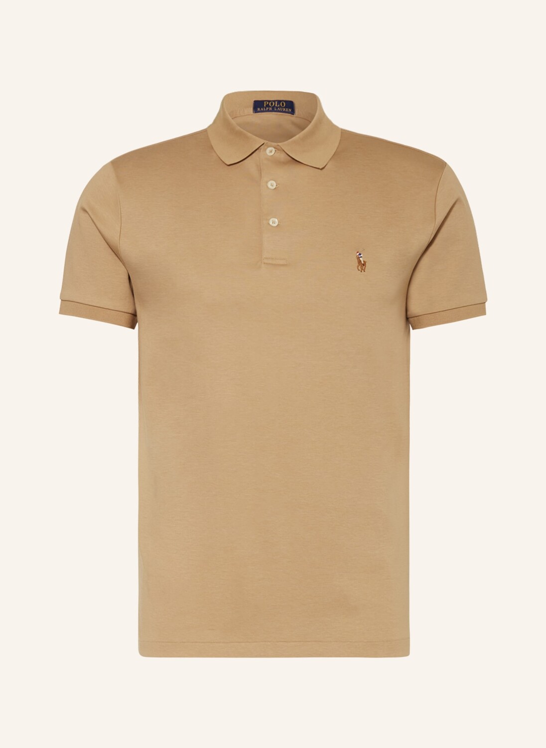 

Рубашка поло POLO RALPH LAUREN Jersey Custom Slim Fit, кэмел