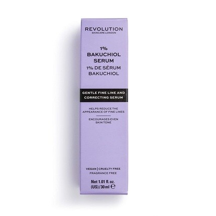 

Revolution Skincare 1% сыворотка Бакучиол, нежная корректирующая сыворотка для тонких линий, 1,01 унции, Makeup Revolution