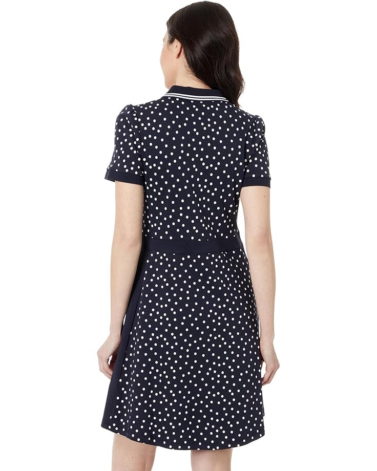 

Платье Tommy Hilfiger Colorblock Zip Dot Dress, цвет Sky Captain/Bright White