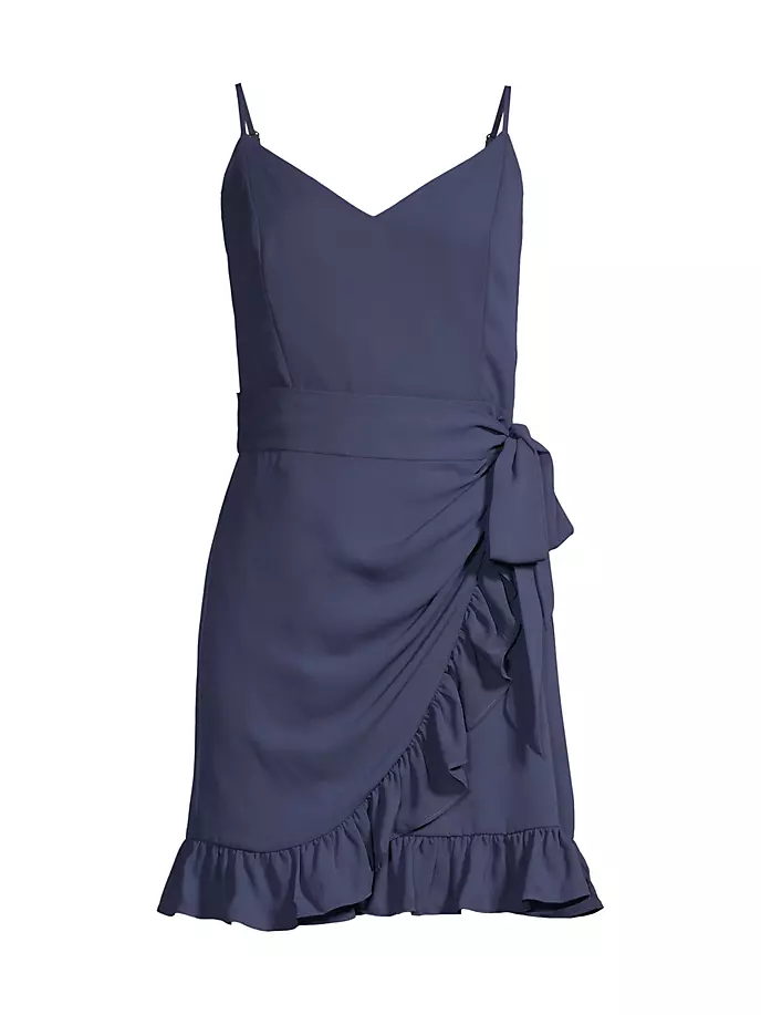 Платье Alisa с запахом и рюшами Lilly Pulitzer, цвет true navy цена и фото